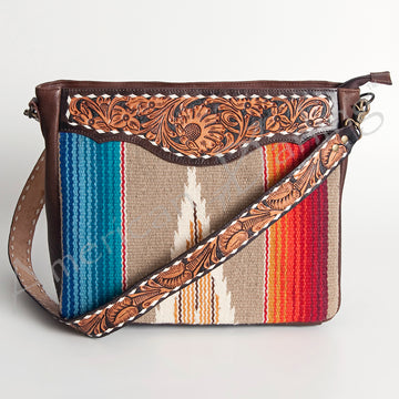 American Darling Crossbody Saddle Blanket Genuine Leather Western Women Bag Handbag Purse | Travel Bags College Casual